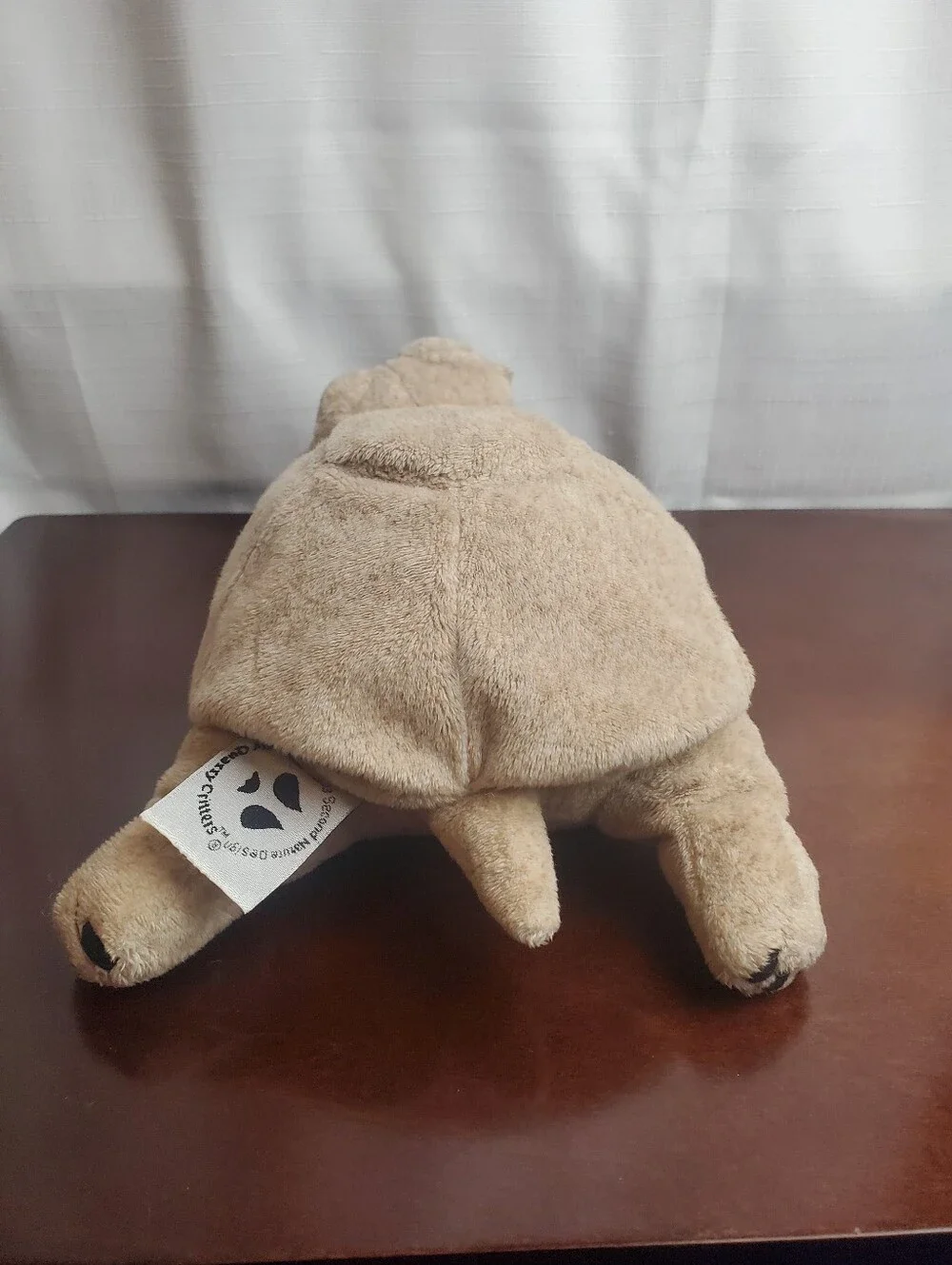 Vintage Cuddly Quarry Critters 2003 Tortoise Turtle 12” Plush Tan Sand Color
